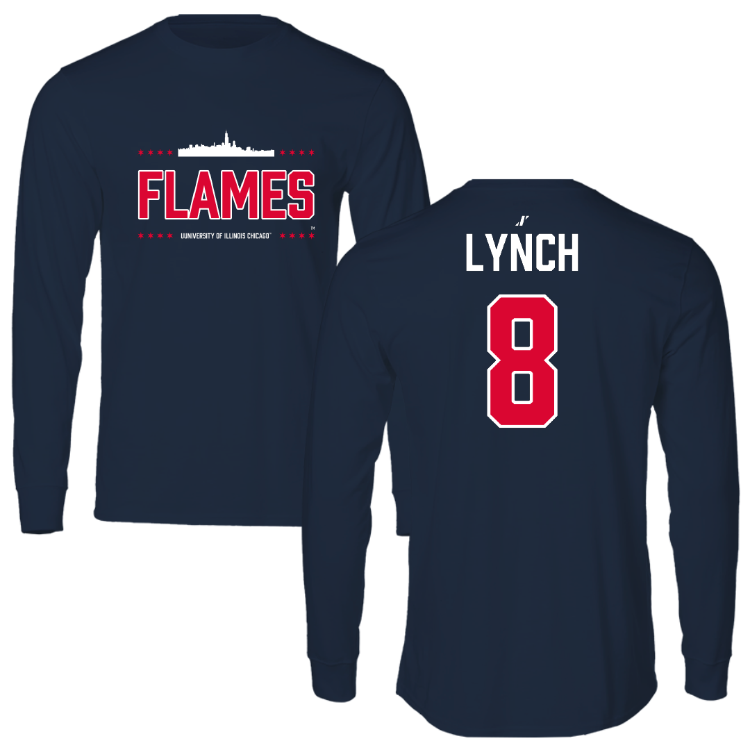 UIC Softball Navy General Long Sleeve - #8 Giovanna Lynch