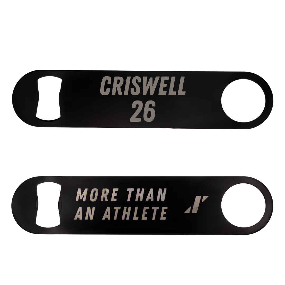 Football Black Bottle Opener - #26 Brady Criswell