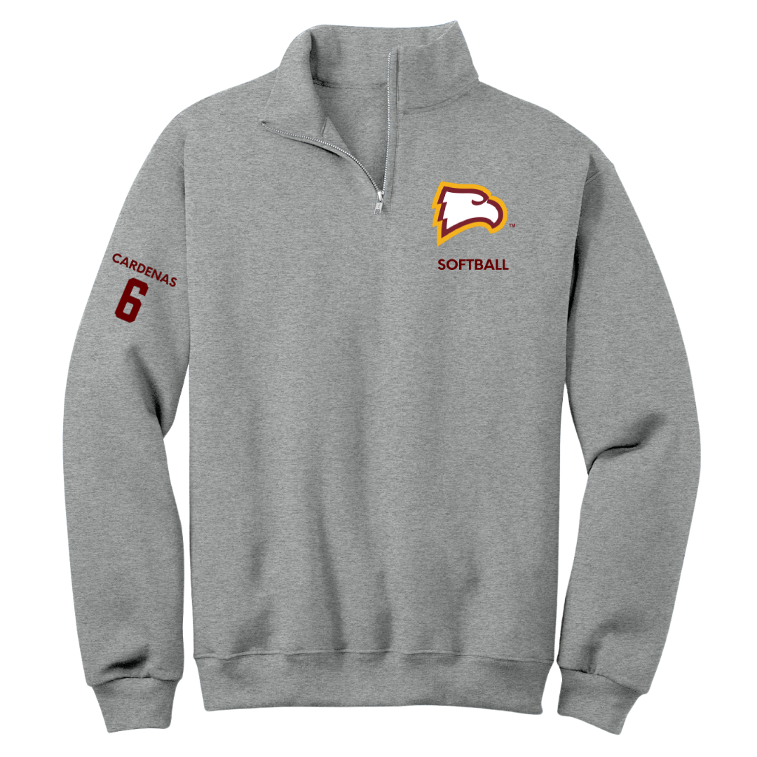 Winthrop University Softball Sport Gray Quarter-Zip - #6 Emmy Cardenas