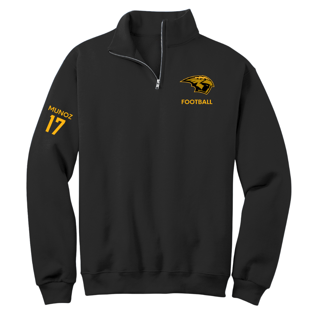 University of Wisconsin-Oshkosh Football Black Quarter-Zip - #17 Jose Munoz