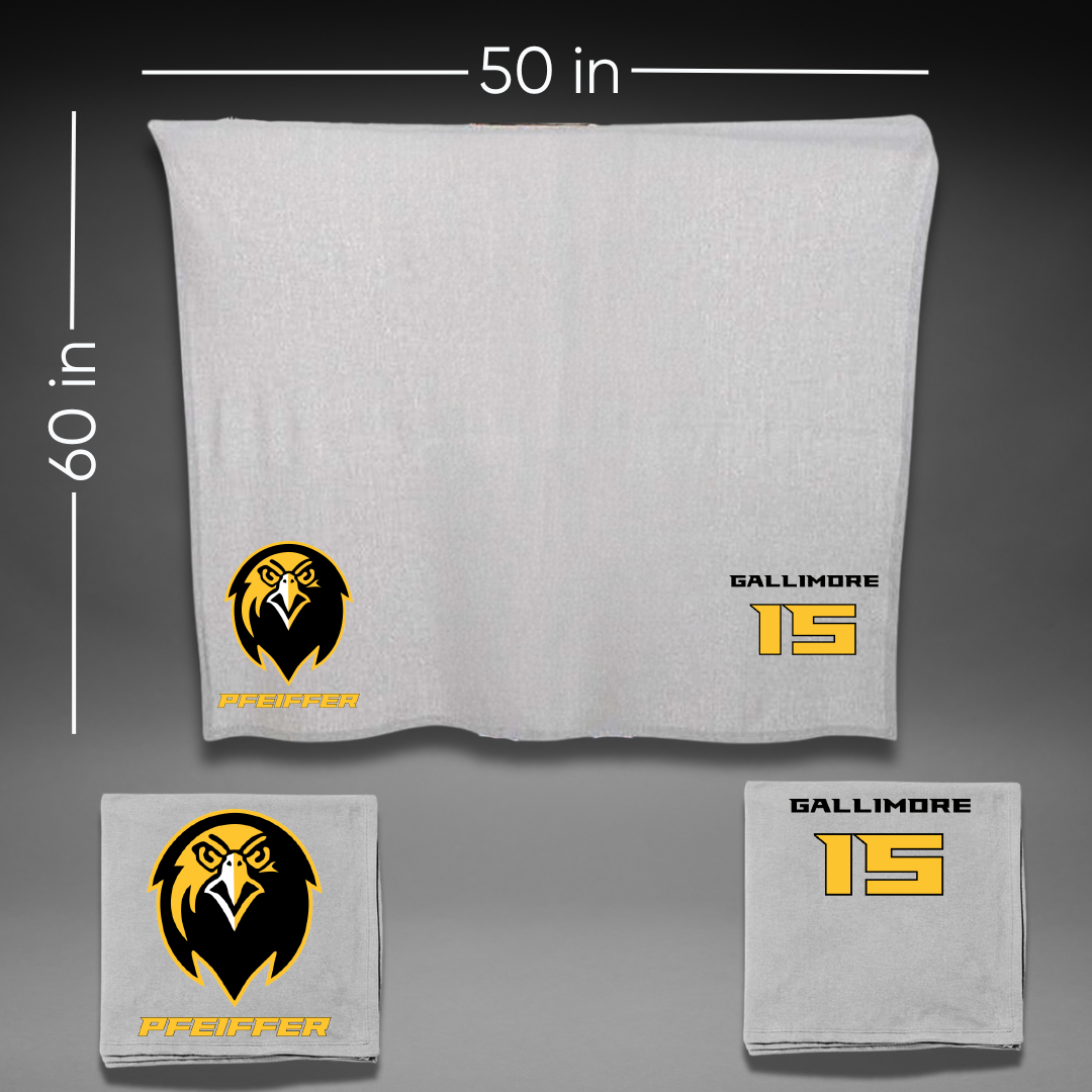 Pfeiffer University Lacrosse (W) Gray Blanket - #15 Heather Gallimore