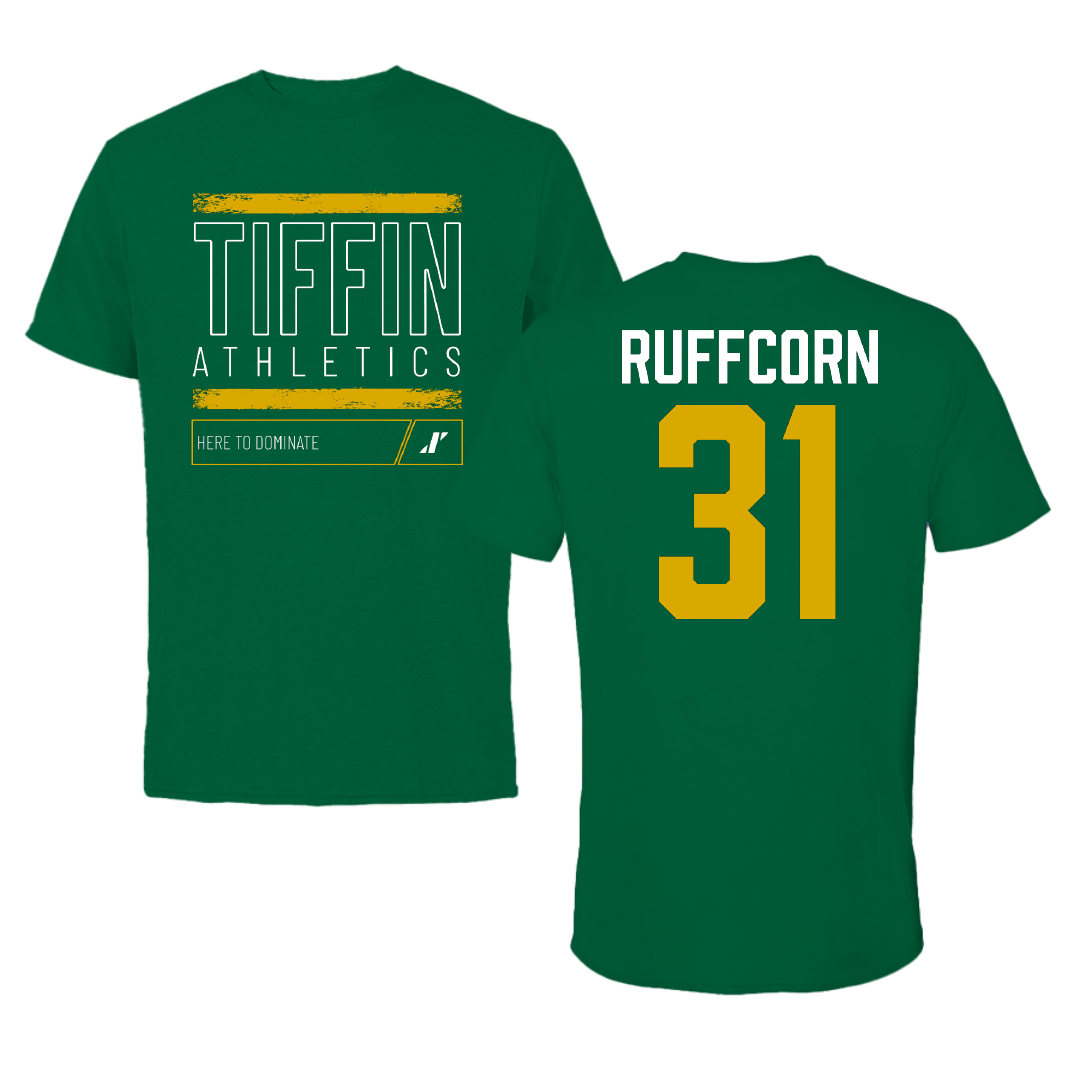 Tiffin University Soccer Green Dominate Tee - #31 Thomas Ruffcorn