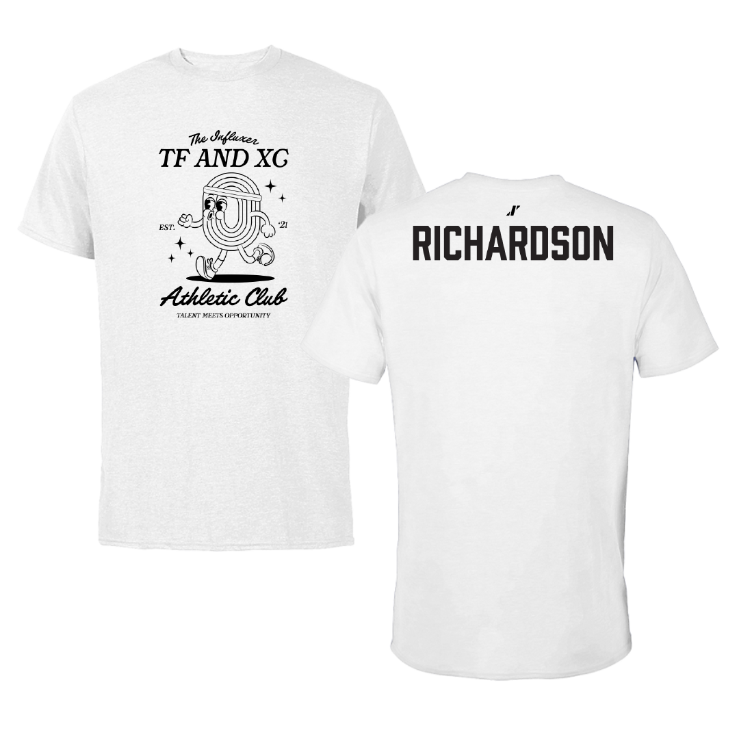 TF and XC White Influxer Athletic Club Tee - Donnovan Richardson