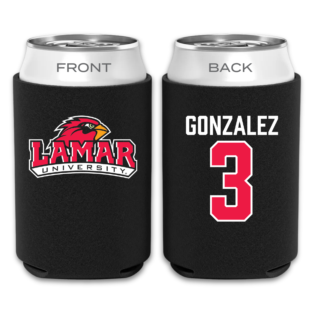 Lamar University Volleyball Black Can Cooler - #3 Alexa Gonzalez