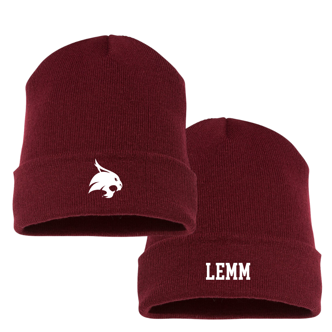 Texas State University TF and XC Maroon Beanie - Kendall Lemm