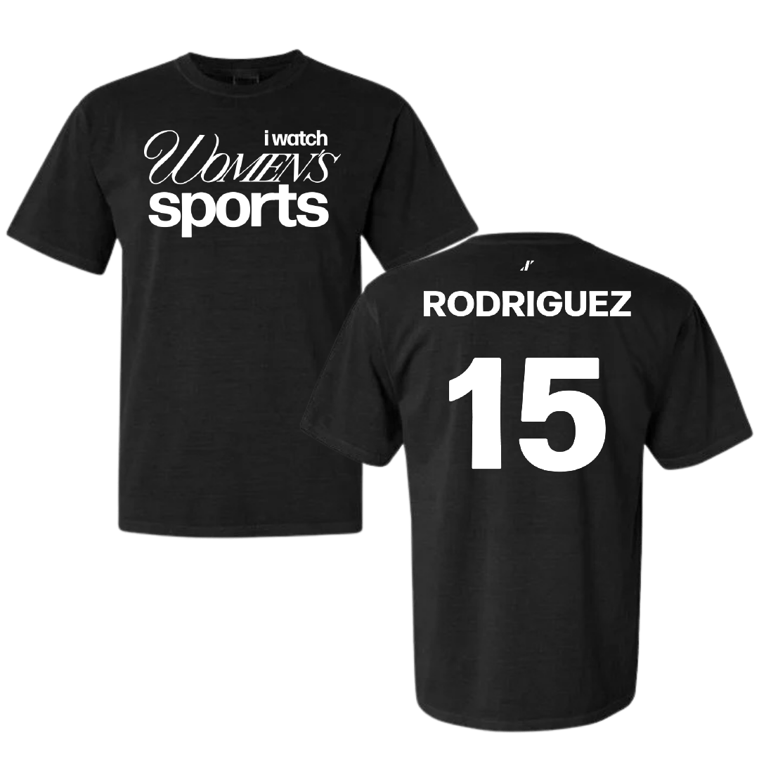 Soccer (W) Black WHM Comfort Colors Tee - #15 Anabelle Rodriguez