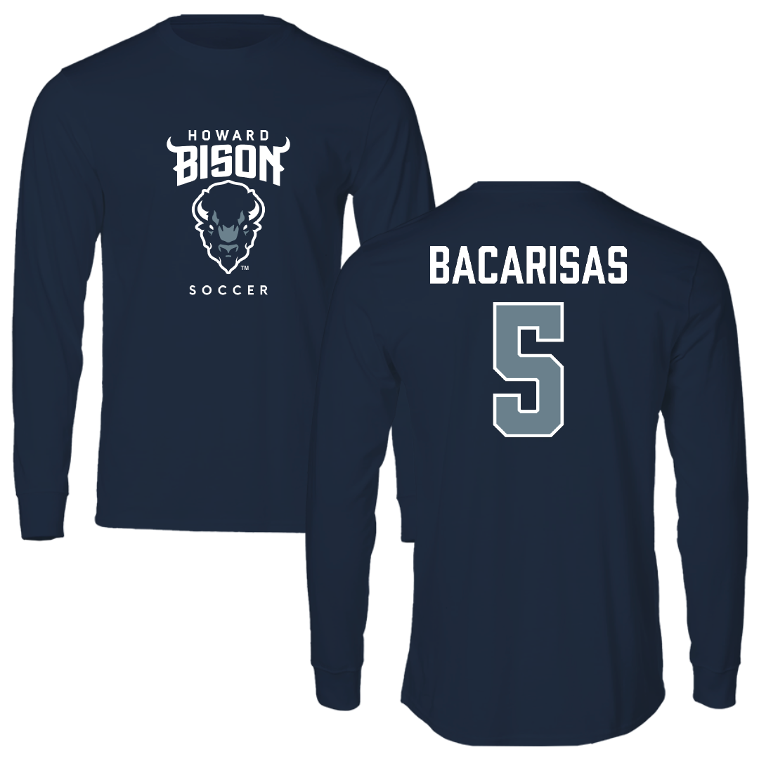 Howard University Soccer (W) Navy Long Sleeve - #5 Karly Bacarisas
