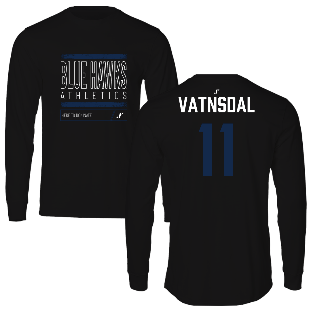 Dickinson State University Baseball Black Dominate Long Sleeve - #11 Kade Vatnsdal