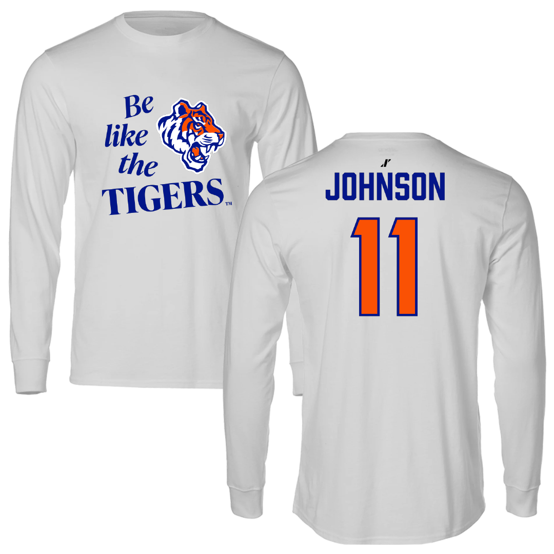 Savannah State University Basketball (M) Light Gray Be Like Us Long Sleeve - #11 Brandon Johnson