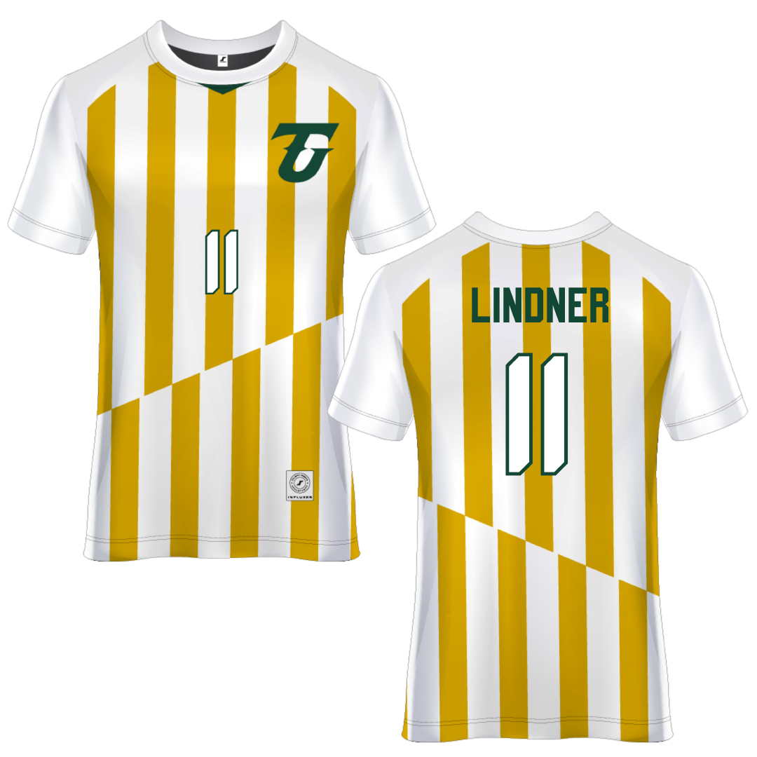 Tiffin University White Soccer Jersey - #11 Felix Lindner