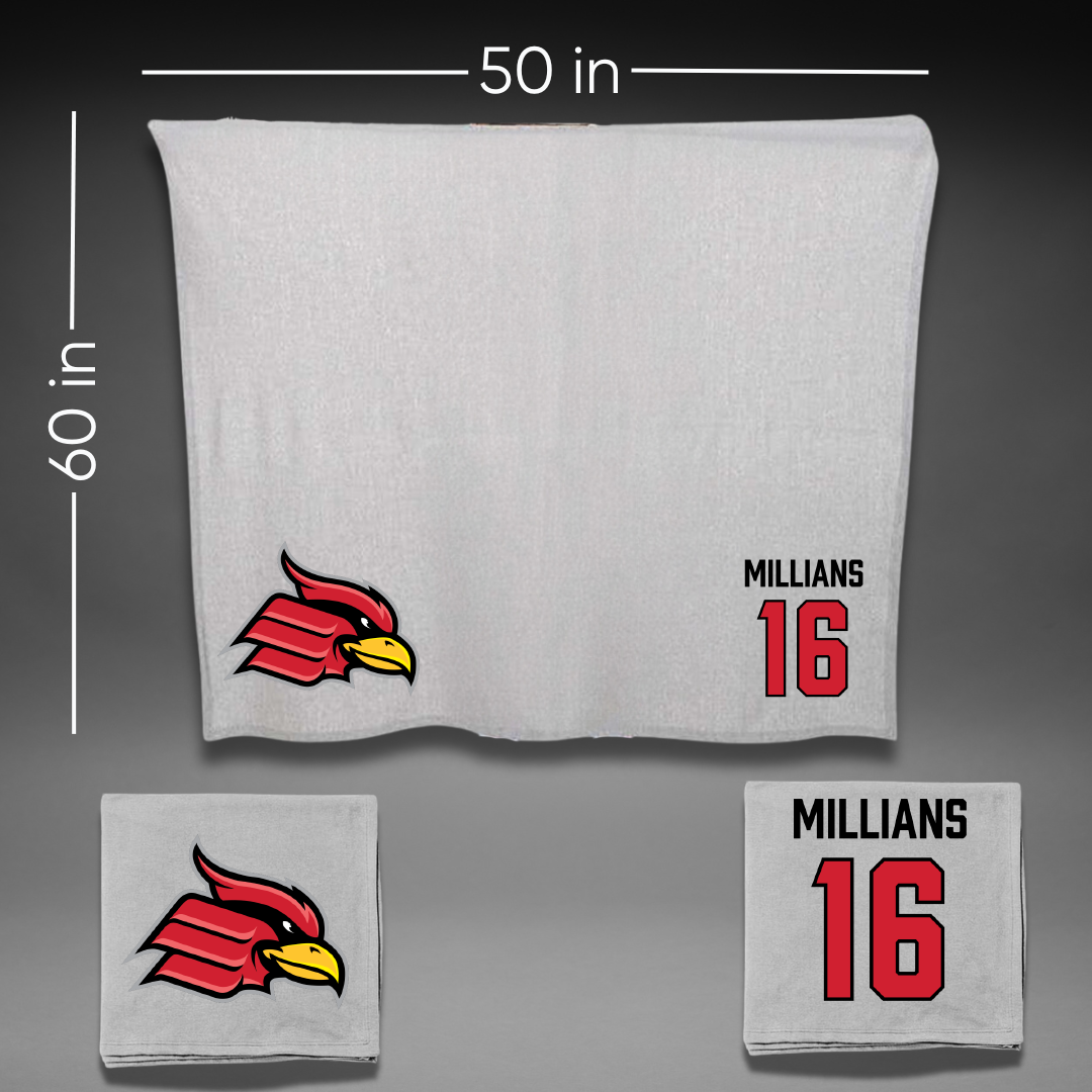 Wheeling University Baseball Gray Blanket - #16 Gavin Millians