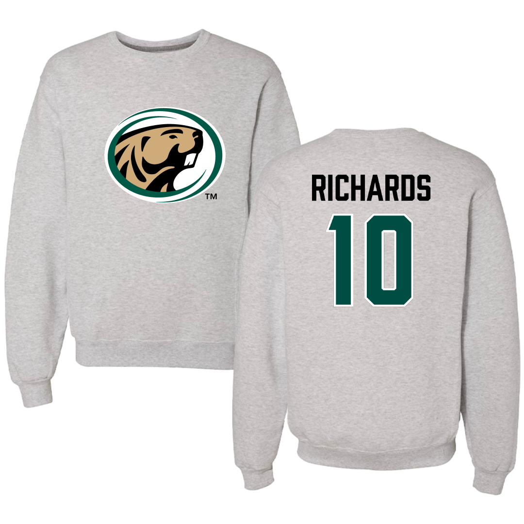 Bemidji State University Softball Gray Crewneck - #10 Calleigh Richards