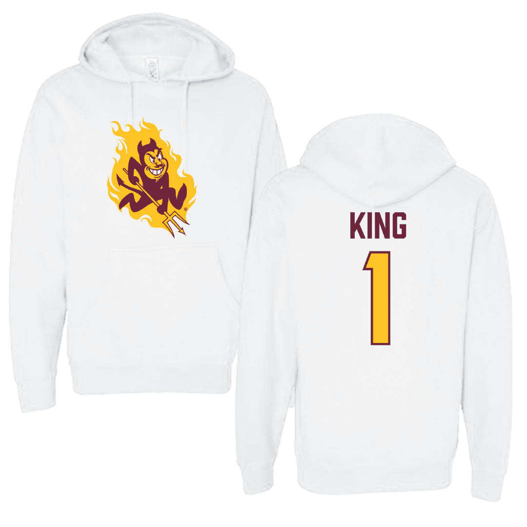 Arizona State University Baseball White Hoodie - #1 Matt King