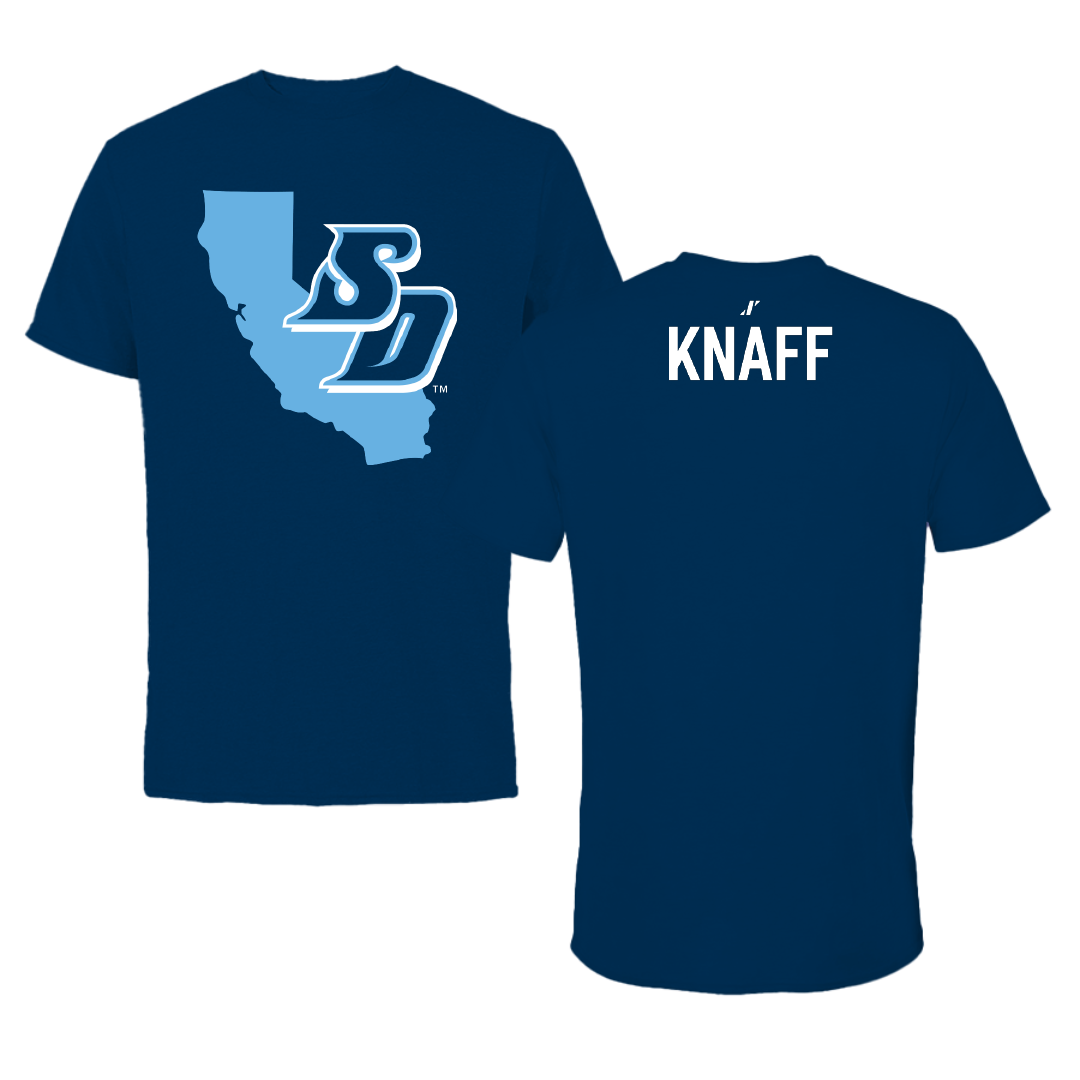University of San Diego Rowing Navy State Tee - Savanna Knaff