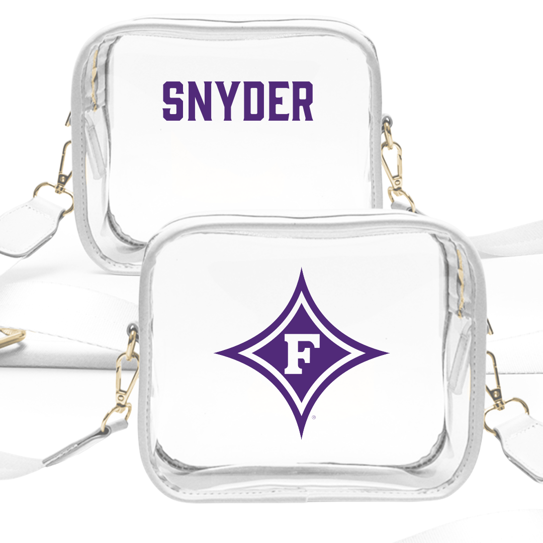 Furman University Tennis (M) White Clear Stadium Bag - Nicholas Snyder