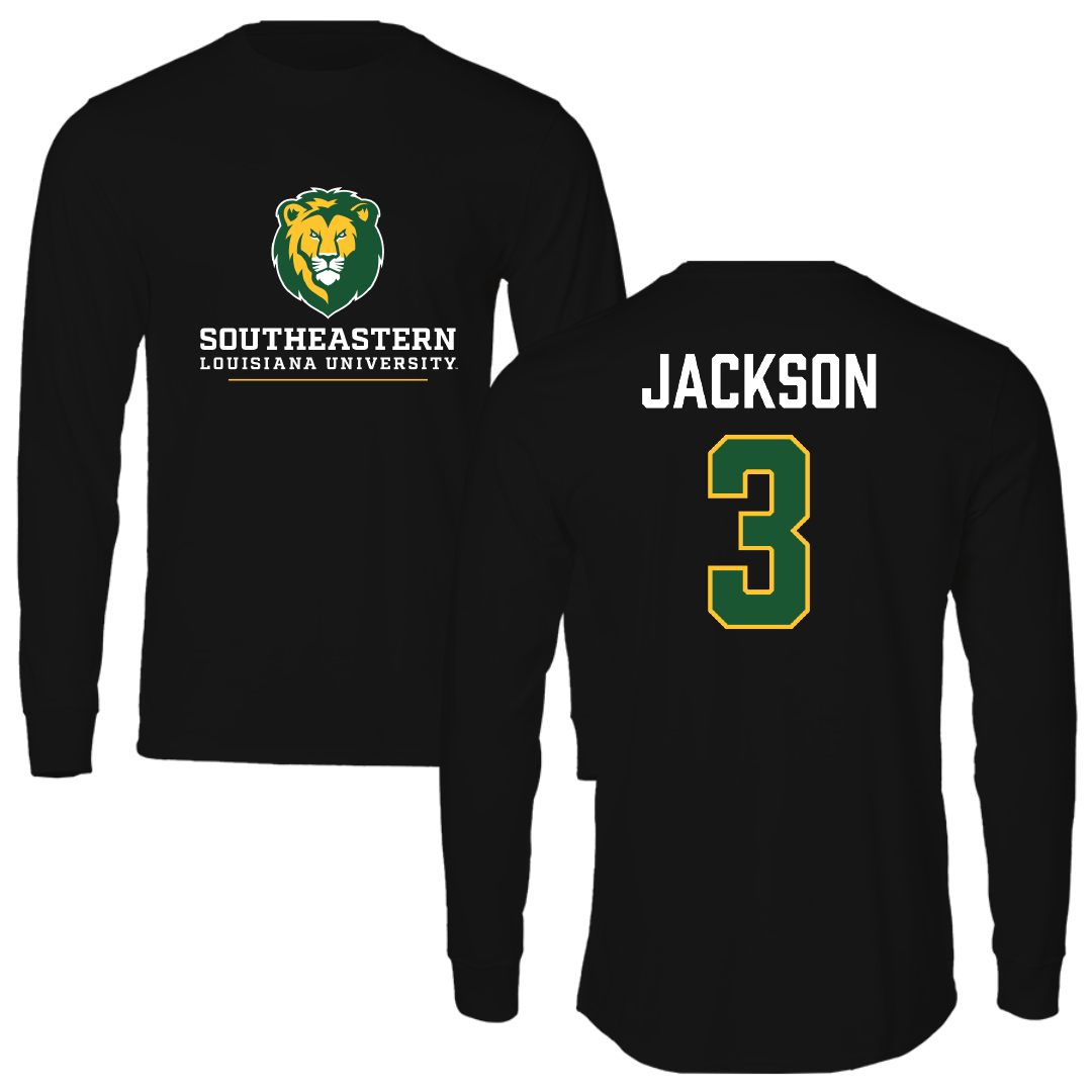 Southeastern Louisiana University Football Black Long Sleeve - #3 Deantre Jackson