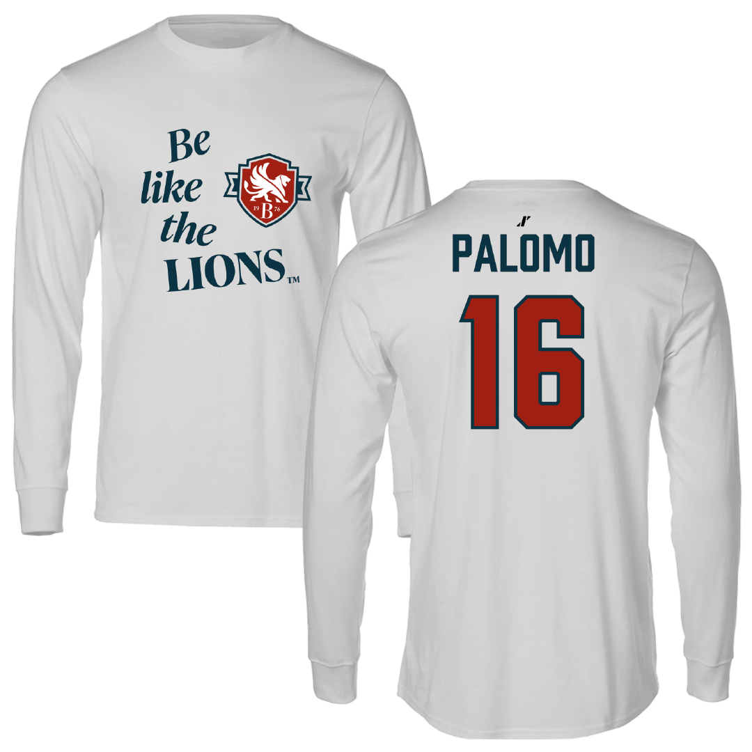 Bethesda University Baseball Light Gray Be Like Us Performance Long Sleeve - #16 Cameron Palomo