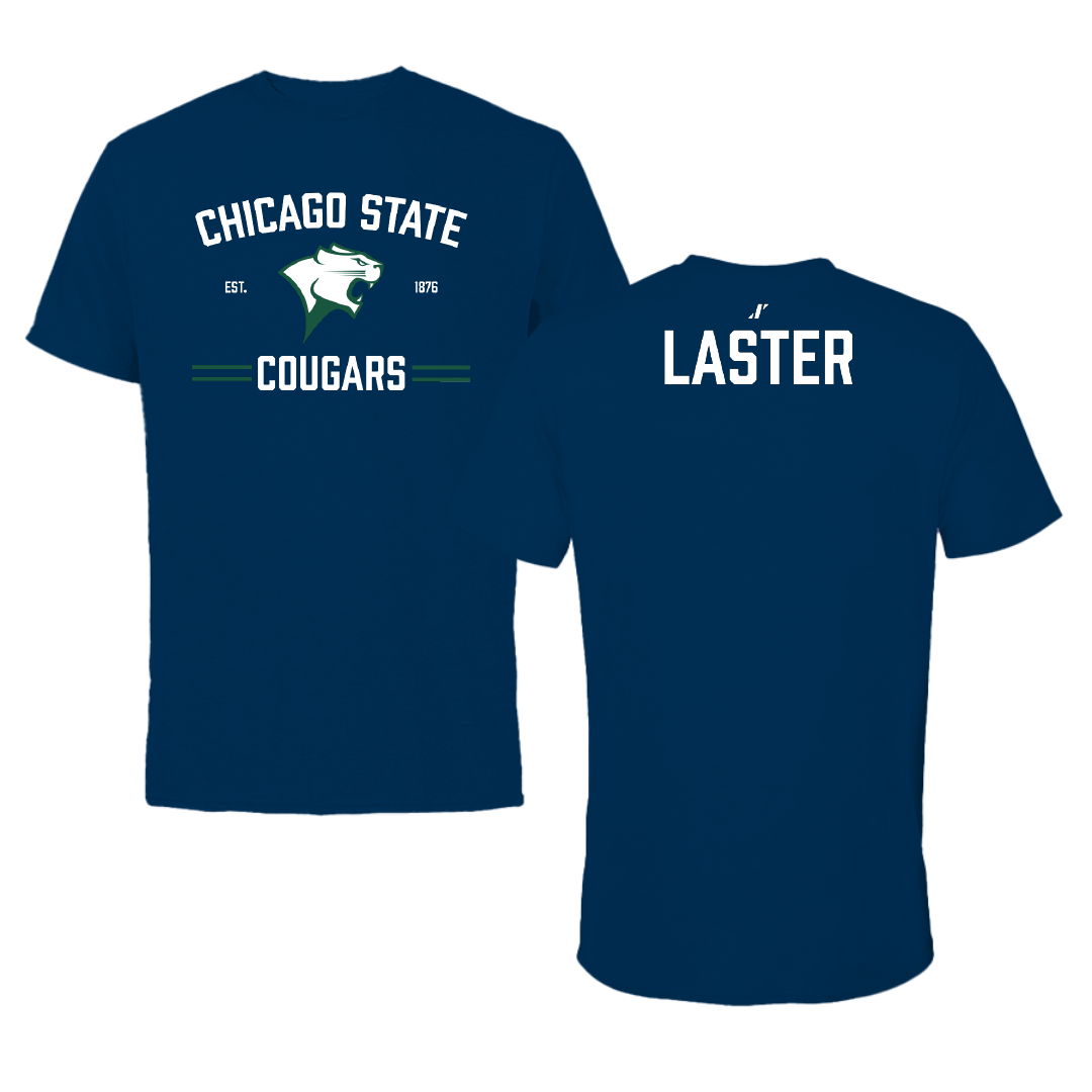 Chicago State University TF and XC Navy Performance Tee - Jaden Laster