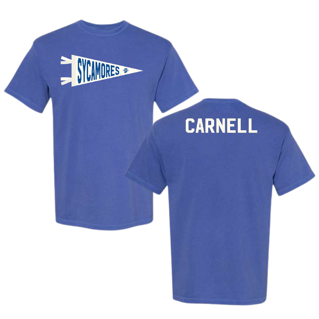 Indiana State University TF and XC Blue Pennant Comfort Colors Tee - David Carnell