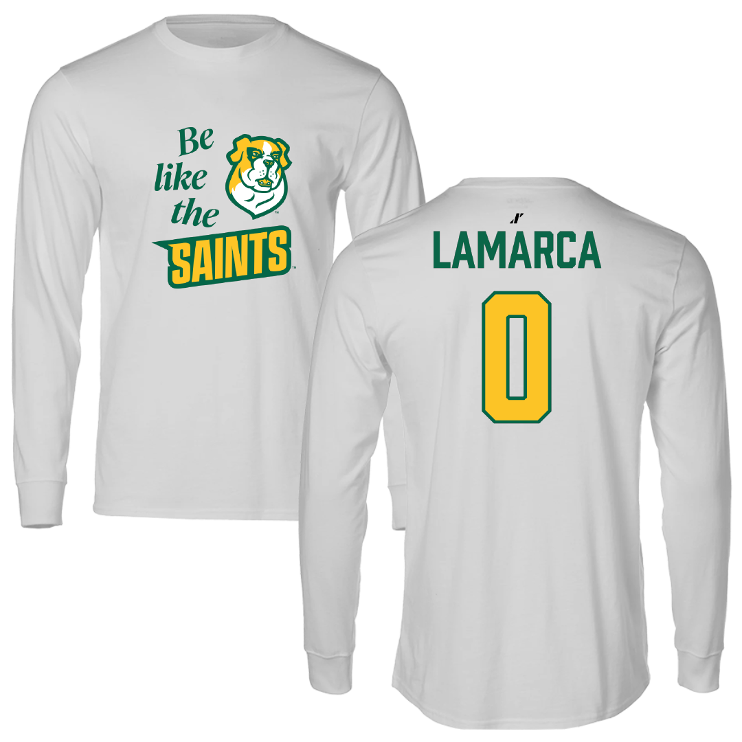 Siena University Lacrosse (M) Light Gray Be Like Us Long Sleeve - #0 Jack Lamarca