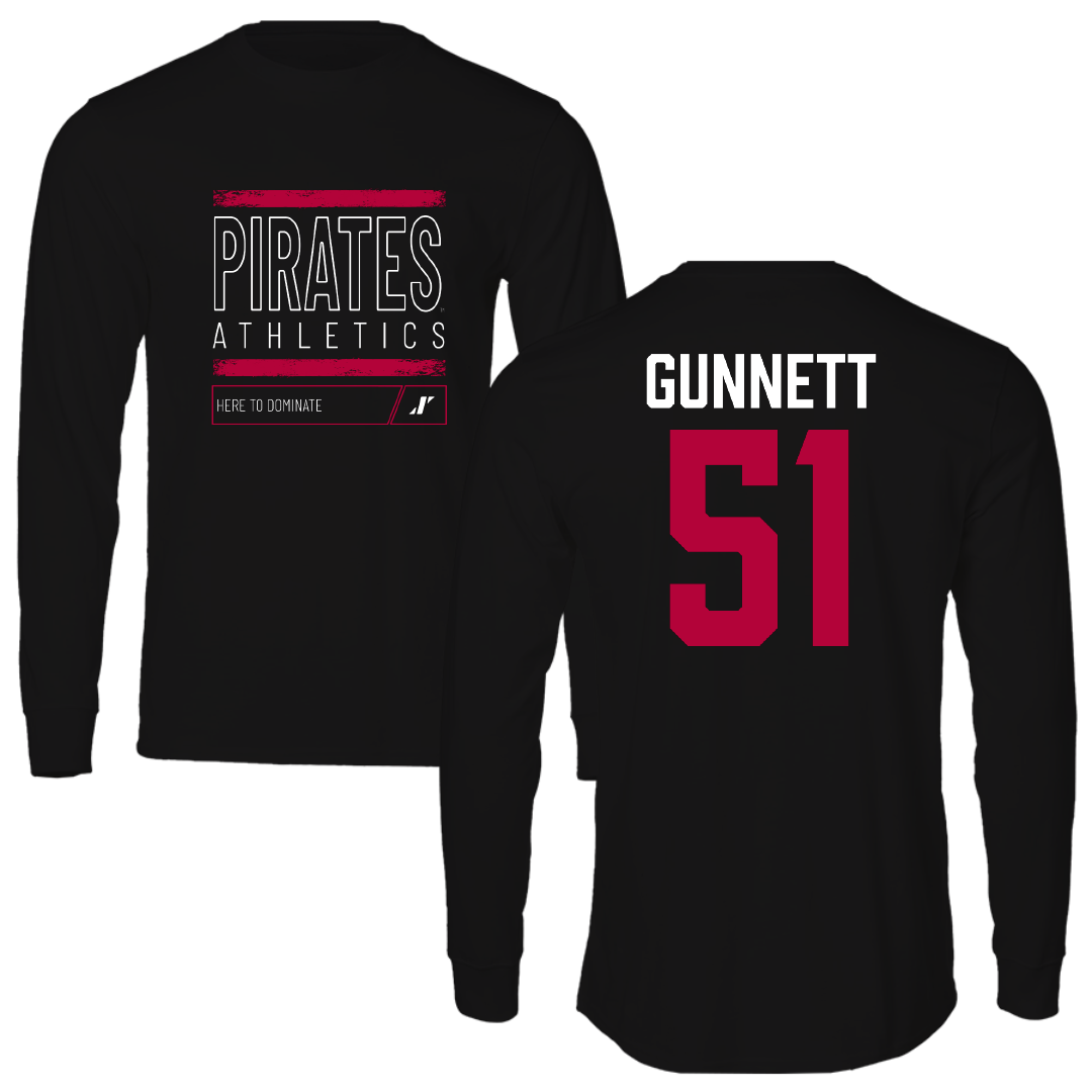 Whitworth University Baseball Black Dominate Long Sleeve - #51 Reed Gunnett