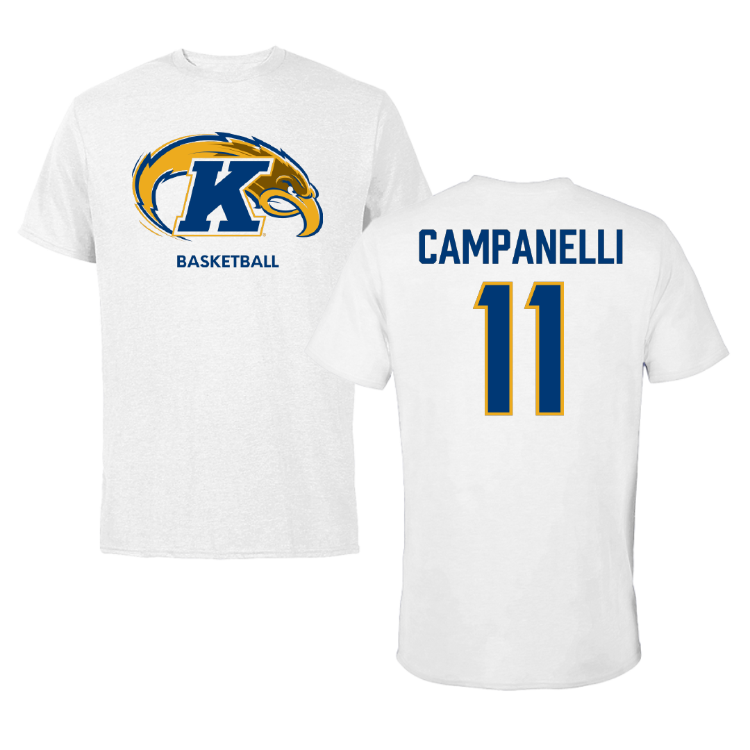 Kent State University Basketball (W) White Tee - #11 Anna Campanelli