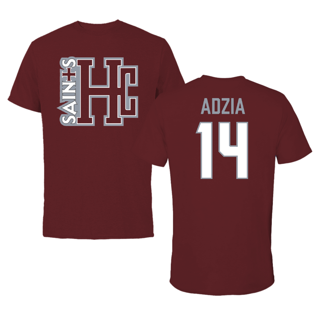 Holy Cross College Basketball (M) Maroon Tee - #14 Drew Adzia