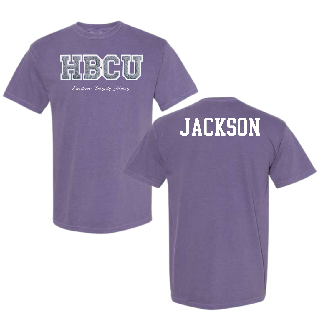 Wiley University TF and XC Purple HBCU Varsity Comfort Colors Tee - Ryan Jackson
