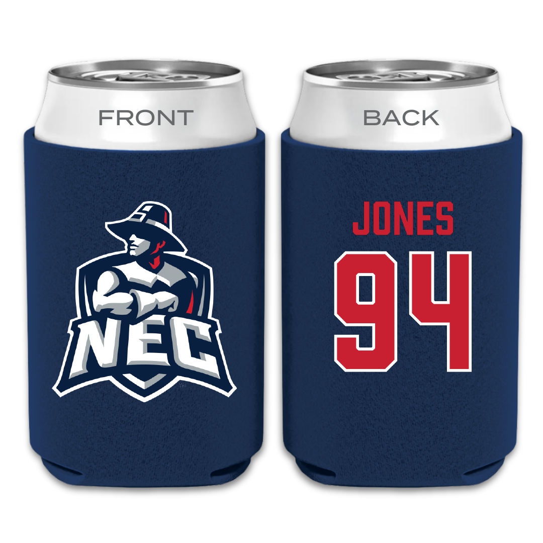 New England College Football Navy Can Cooler - #94 David Jones