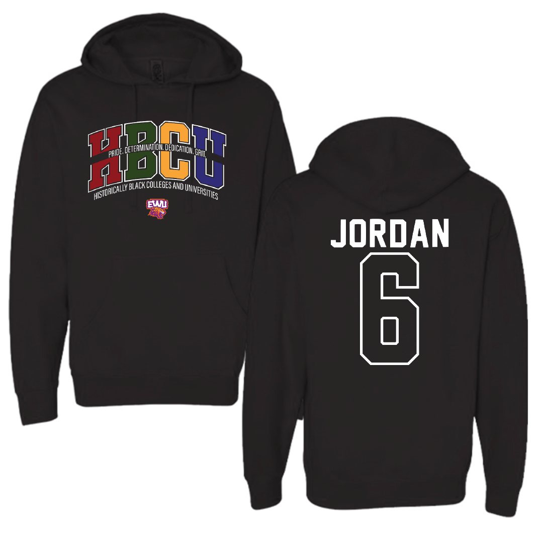 Edward Waters University Softball Black HBCU Hoodie - #6 Miah Jordan