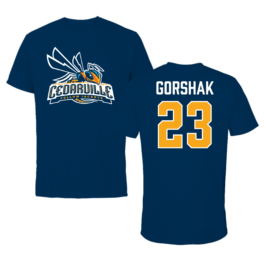 Cedarville University Softball Navy Performance Tee - #23 Anna Gorshak