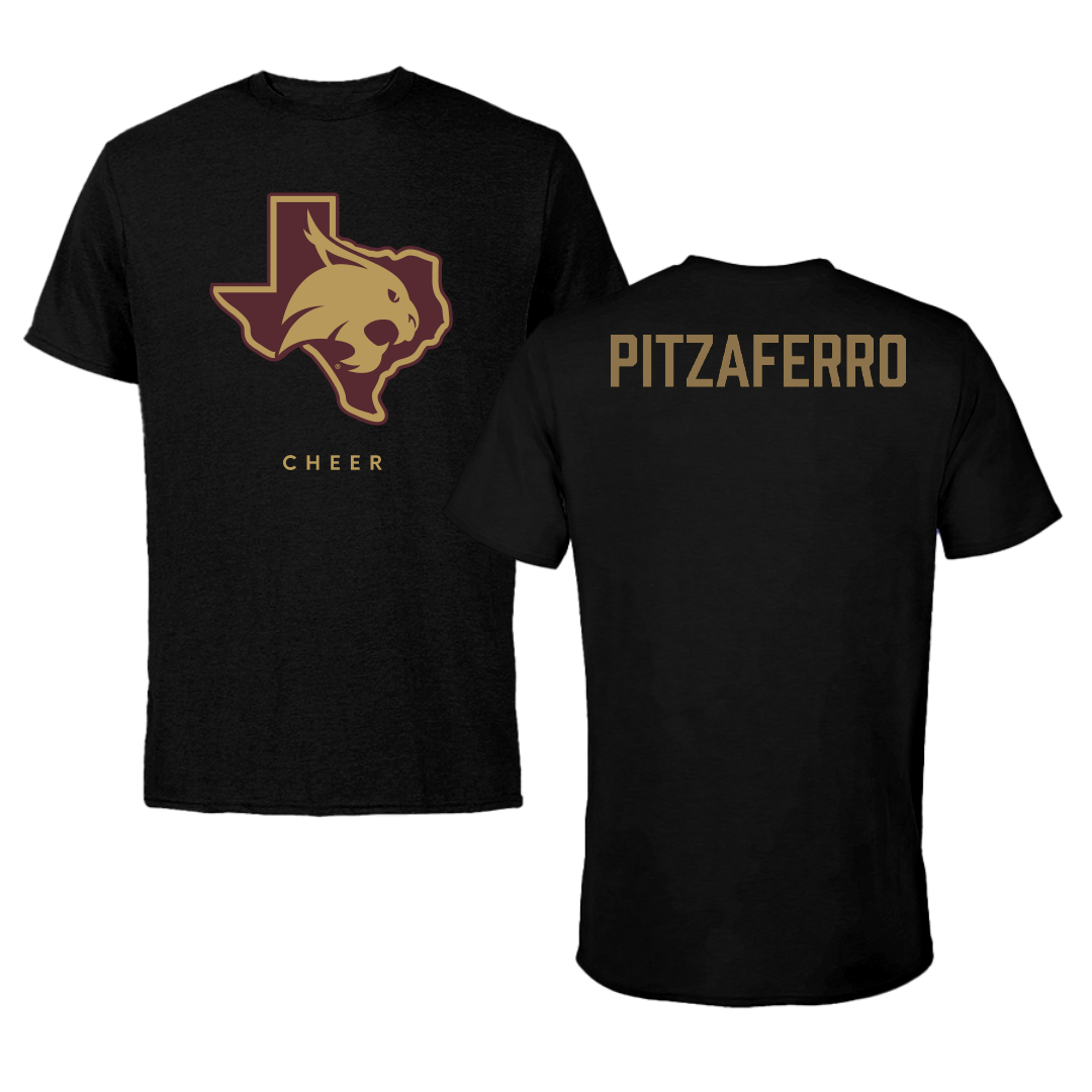 Texas State University Cheer Black Performance Tee - Lexi Pitzaferro