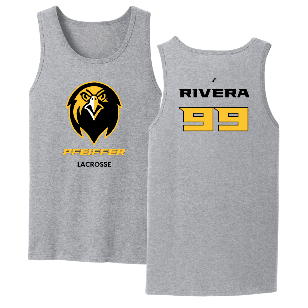 Pfeiffer University Lacrosse (M) Sport Gray Tank Top - #99 Will Rivera