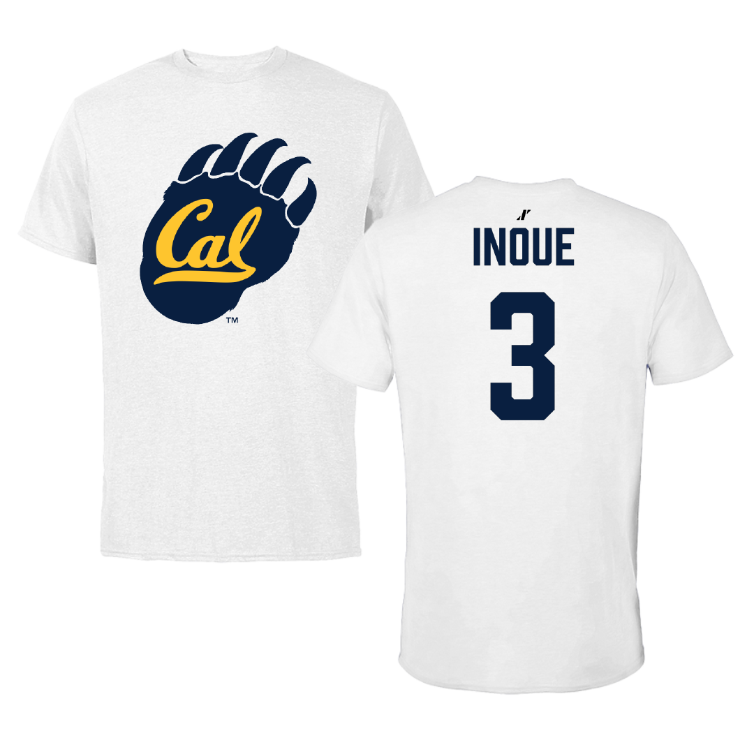 University of California, Berkeley Water Polo (M) White Tee - #3 Kai Inoue