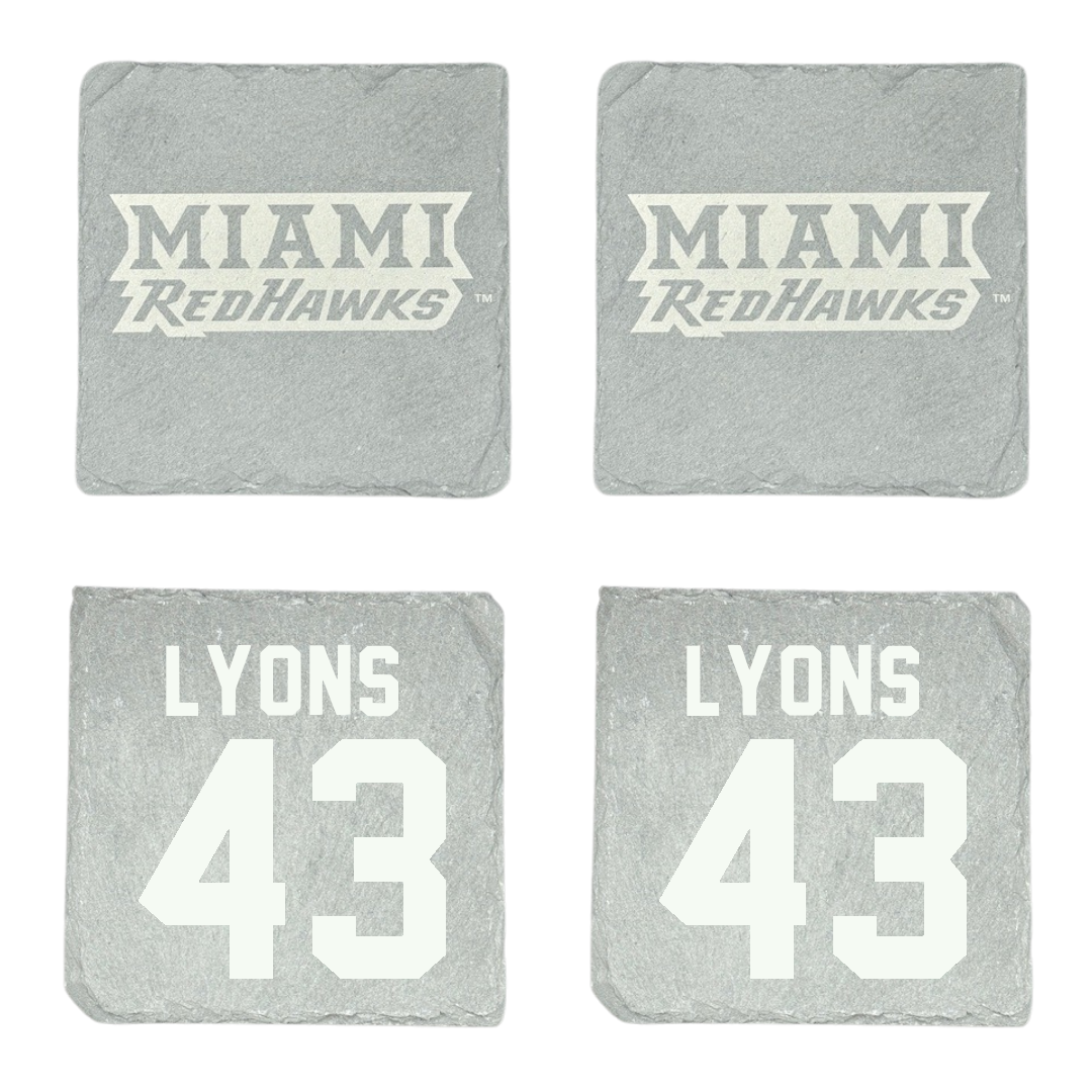 Miami University (Ohio) Football Stone Coaster (4 Pack)  - #43 Grant Lyons