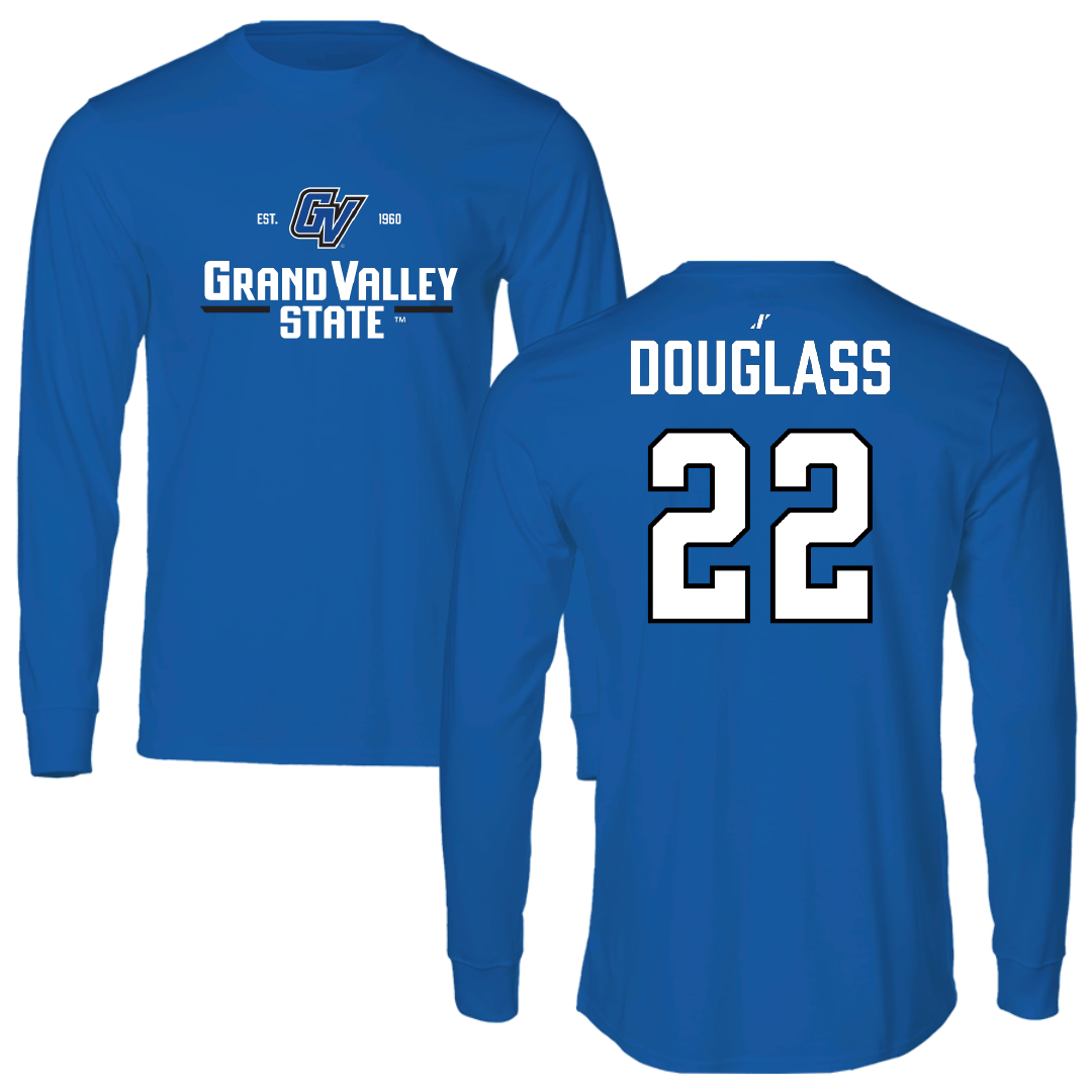 Grand Valley State University Soccer (W) Blue General Long Sleeve - #22 Shea Douglass