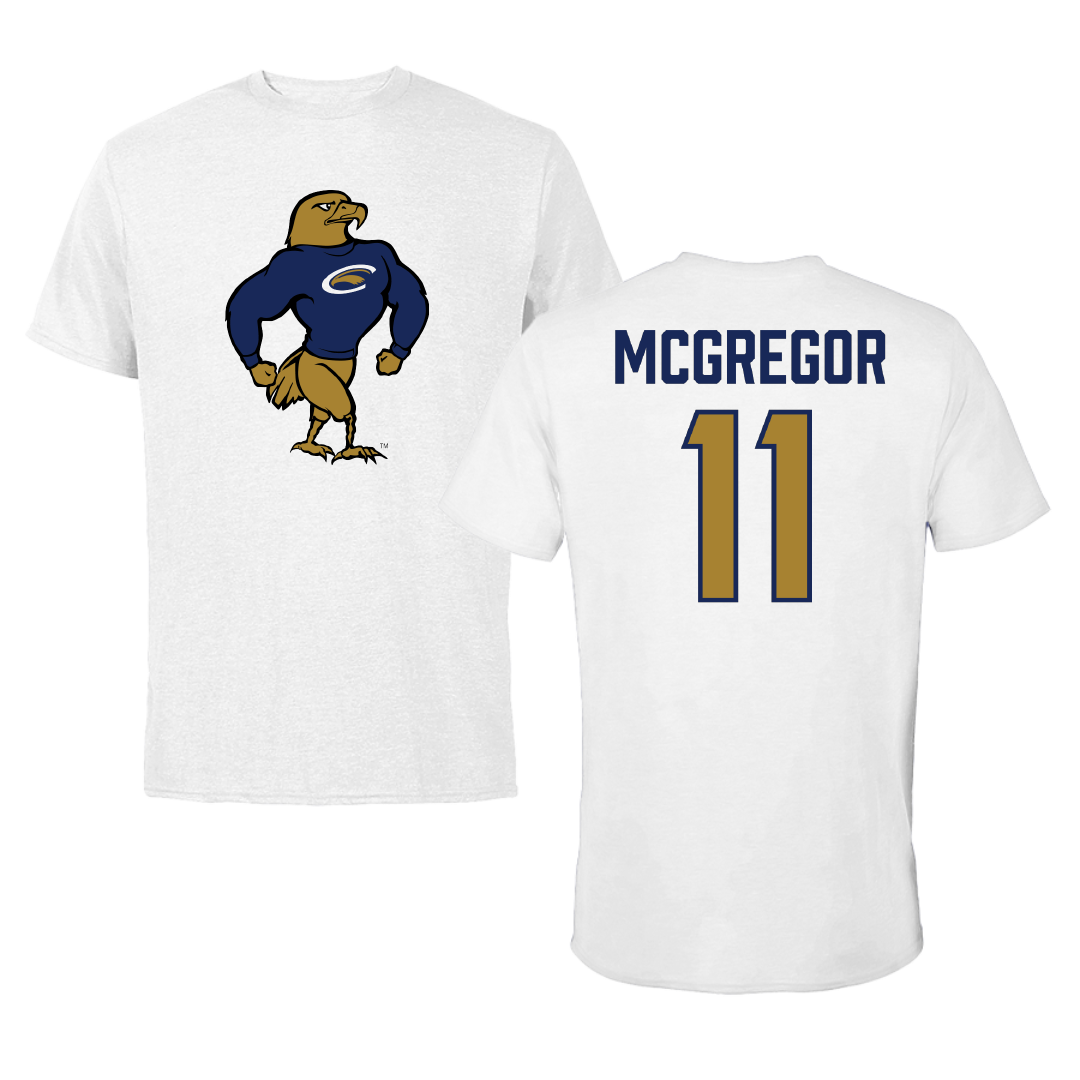 PennWest Clarion Football White Performance Tee - #11 Mathew McGregor