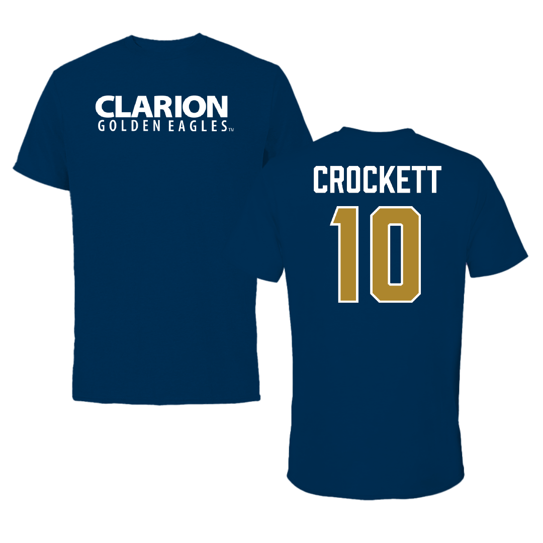 PennWest Clarion Basketball Navy Performance Tee - #10 Cam Crockett