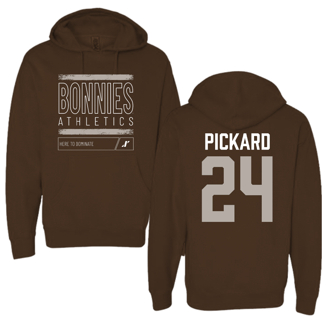 St. Bonaventure University Soccer Brown Dominate Hoodie - #24 Kristin Pickard