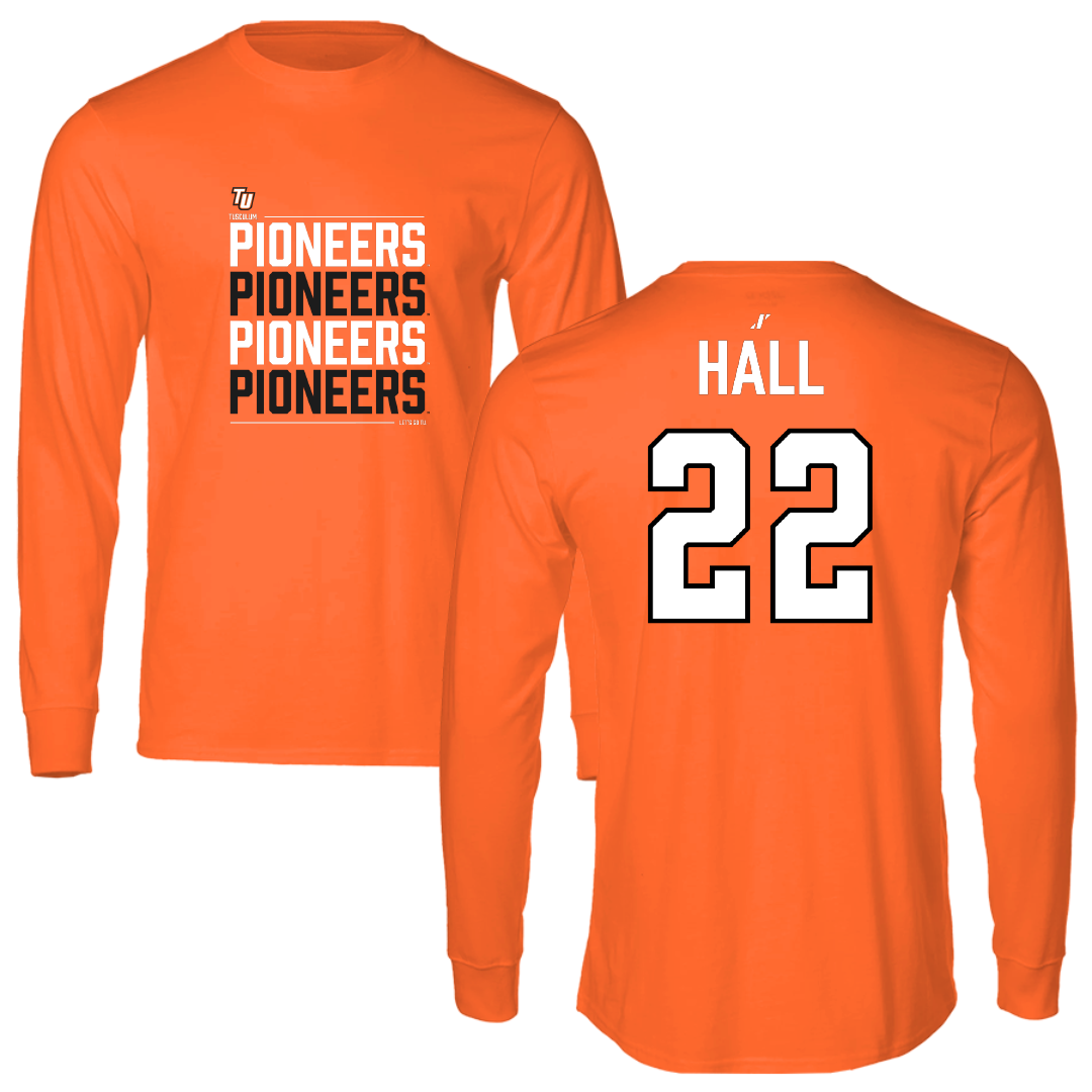 Tusculum University Volleyball (W) Orange General Long Sleeve - #22 Mary Hall