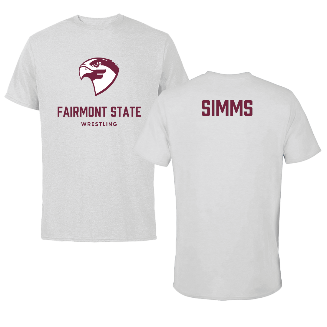 Fairmont State University Wrestling Light Gray Tee - James Simms
