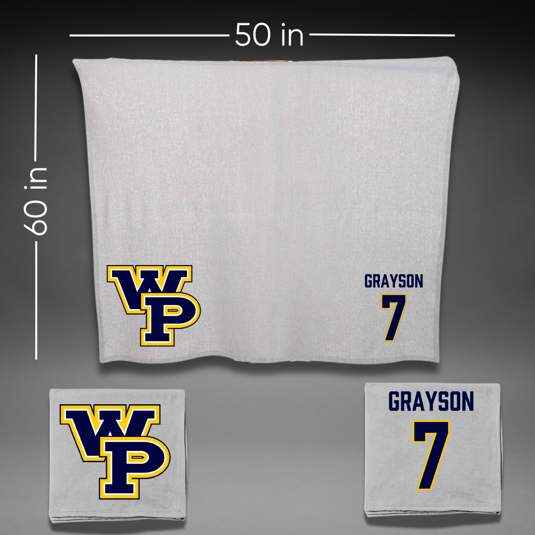 William Penn University Football Gray Blanket - #7 Braylon Grayson