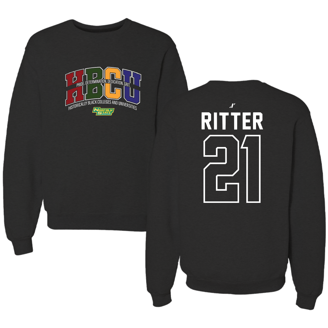Norfolk State University Baseball Black HBCU Crewneck - #21 Jamal Ritter
