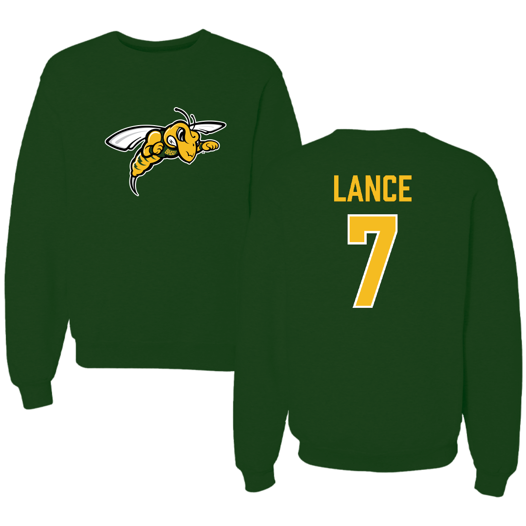 Black Hills State University Softball Forest Green Crewneck - #7 Adreanna Lance