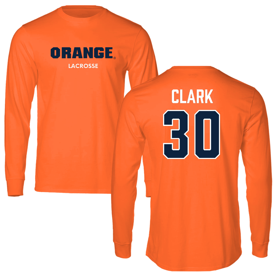 Syracuse University Lacrosse (W) Orange Performance Long Sleeve - #30 Superia Clark