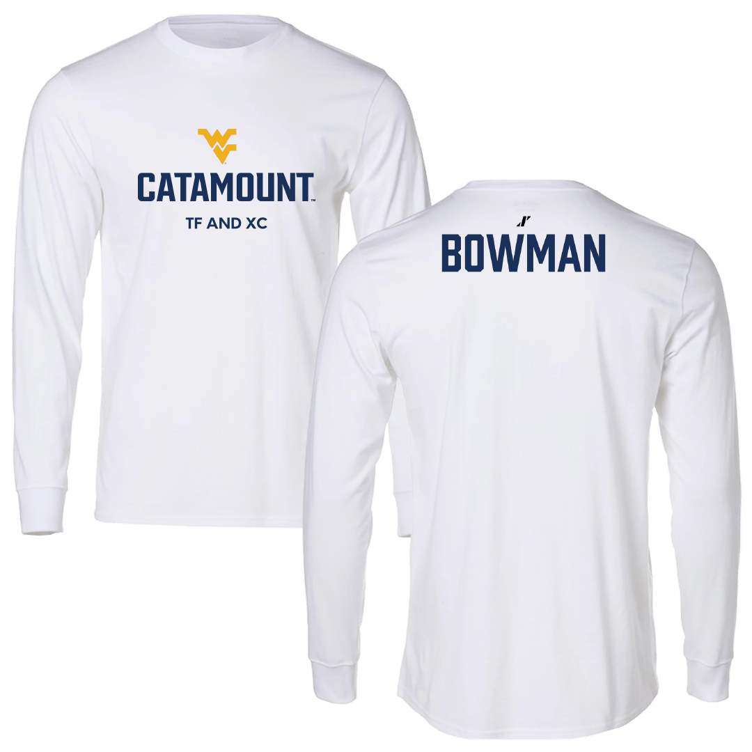 Potomac State College TF and XC White Performance Long Sleeve - Michael Bowman