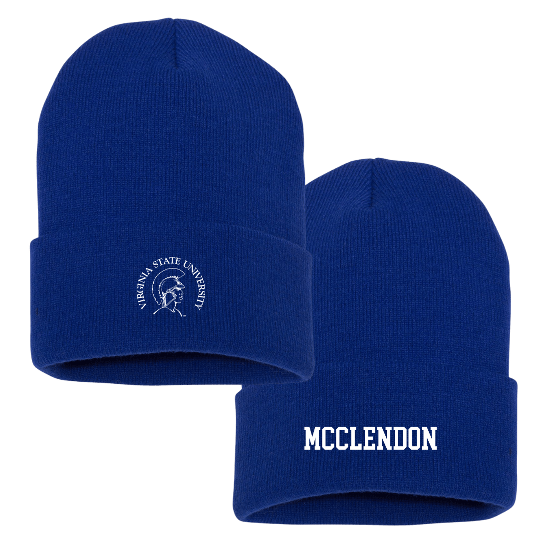 Virginia State University Lacrosse (M) Blue Beanie - #11 Moses Mcclendon
