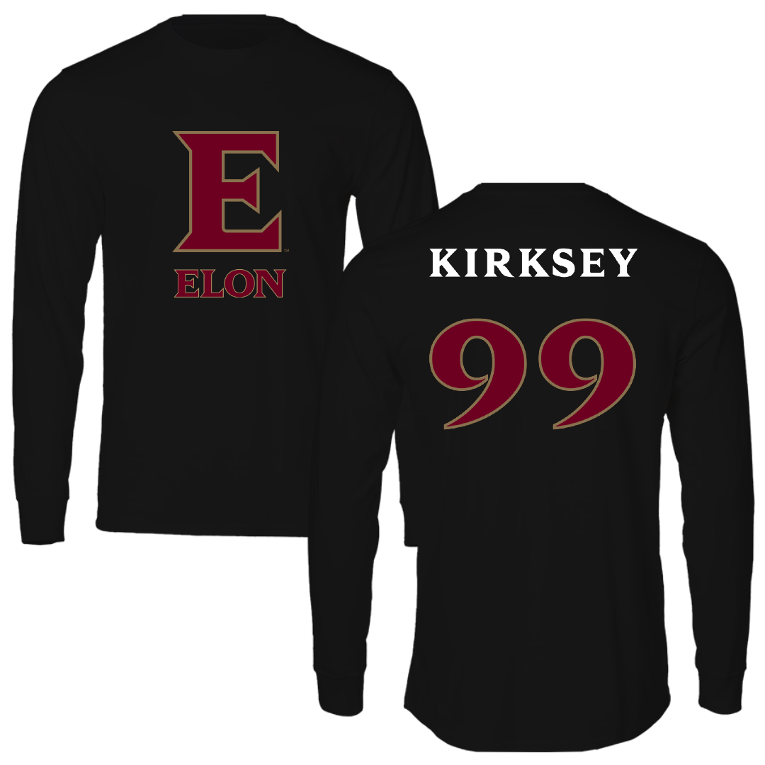 Elon University Football Black Long Sleeve - #99 Jared Kirksey