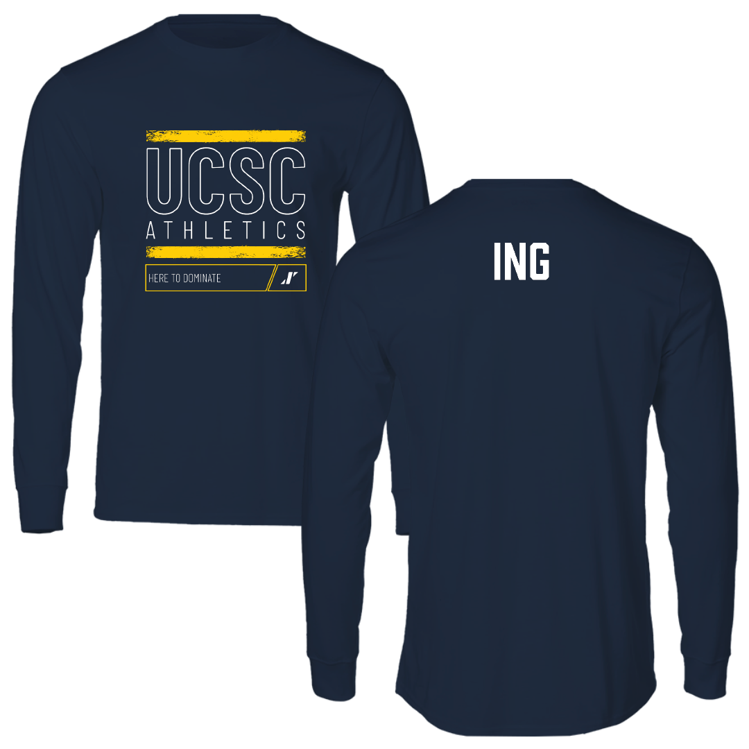 University of California-Santa Cruz TF and XC Navy Dominate Long Sleeve - Soujit Ing
