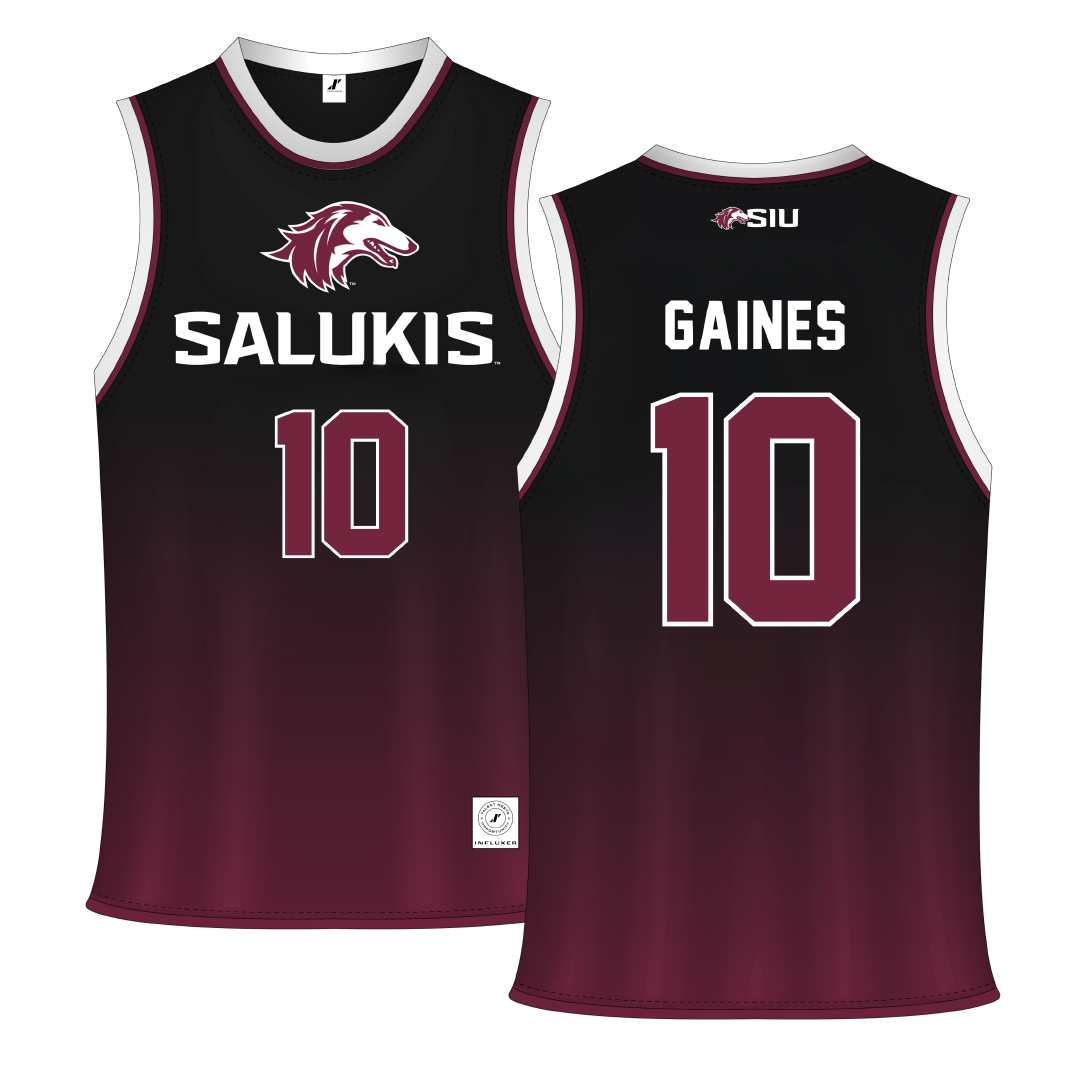 Southern Illinois University at Carbondale Maroon Basketball Jersey - #10 Mia Gaines